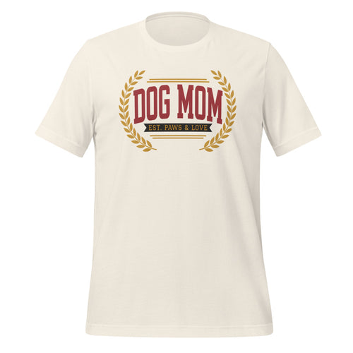 Dog Mom Shirt, Vintage Varsity Dog Mama Tee — Est. Paws & Love Dog Lover Gift