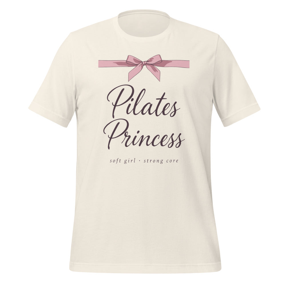 Pilates Princess coquette bow tee — Vintage White, front