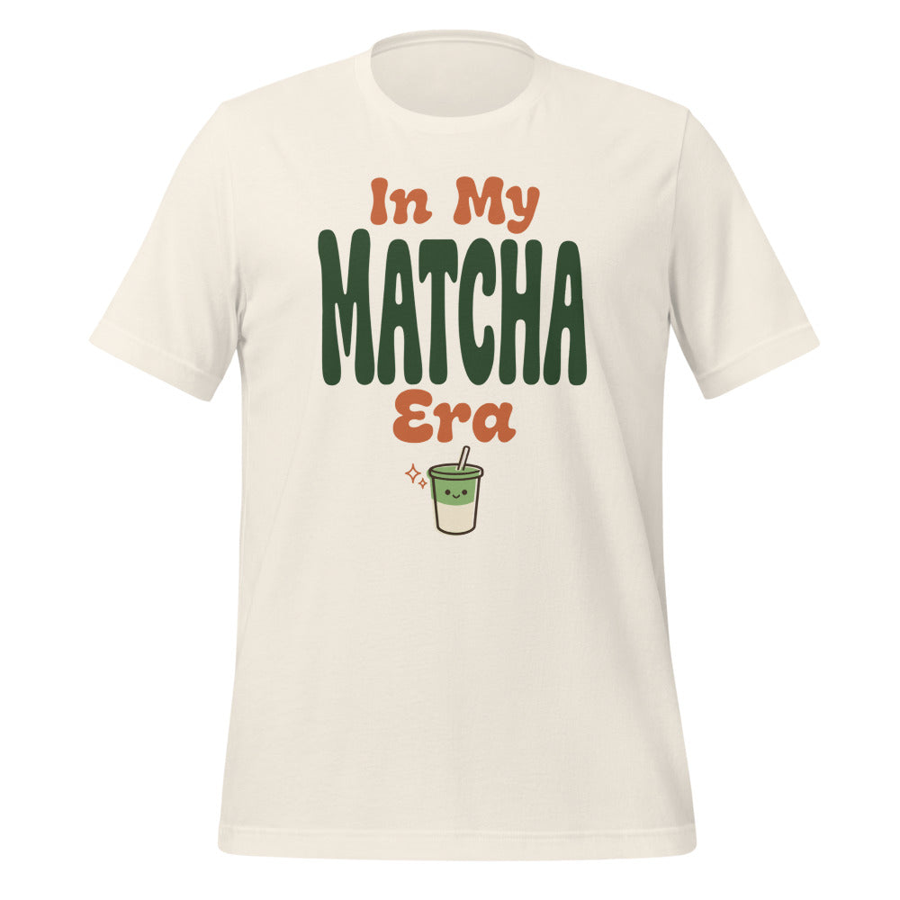 In My Matcha Era retro matcha tee — Vintage White, front