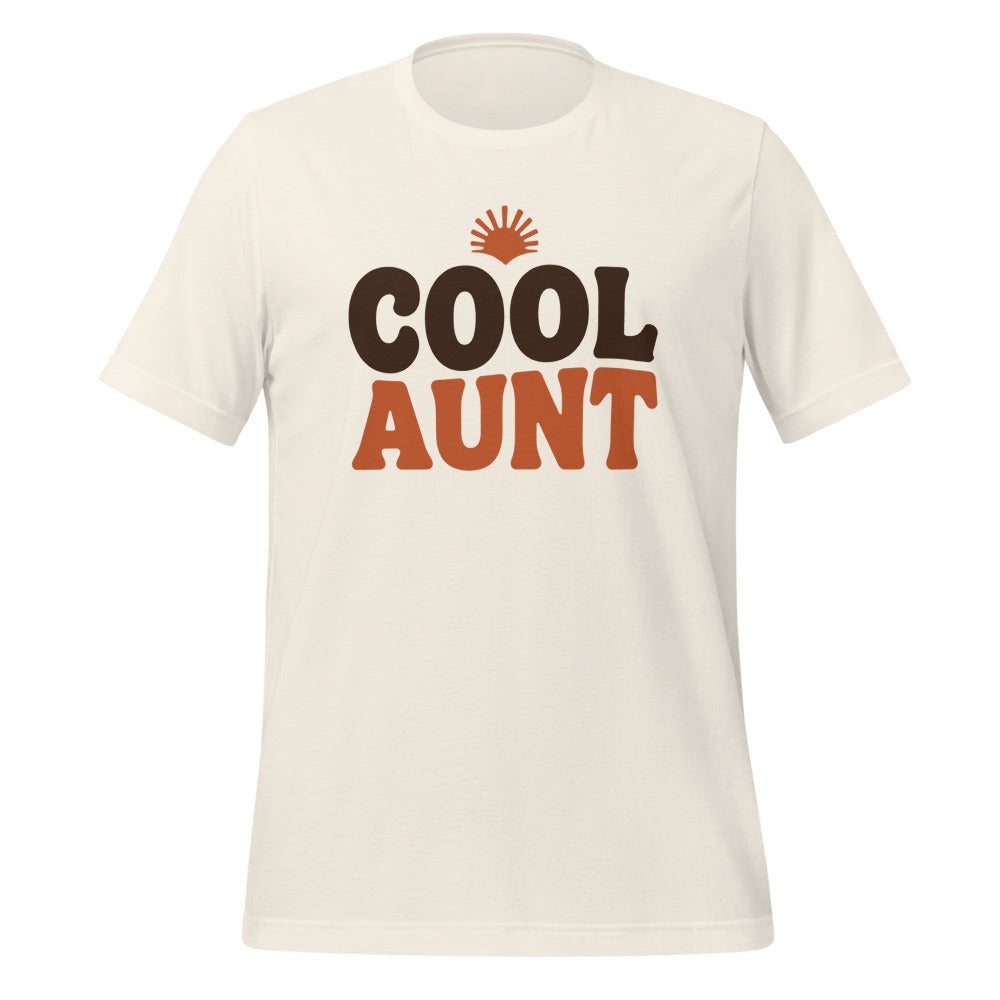 Cool Aunt retro groovy aunt tee — Vintage White, front