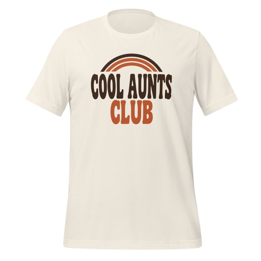 Cool Aunts Club retro groovy aunt tee — Vintage White, front