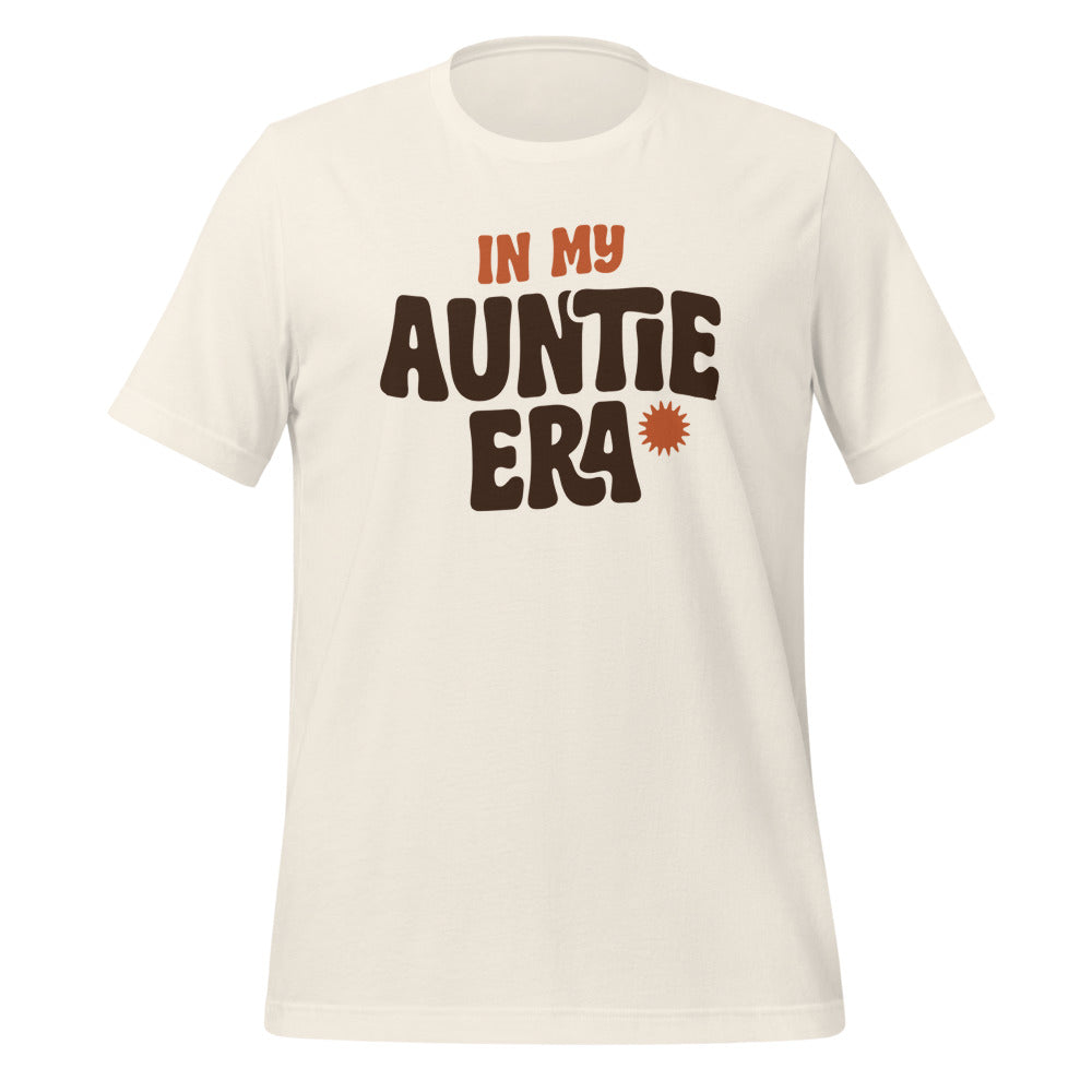 In My Auntie Era retro groovy aunt tee — Vintage White, front