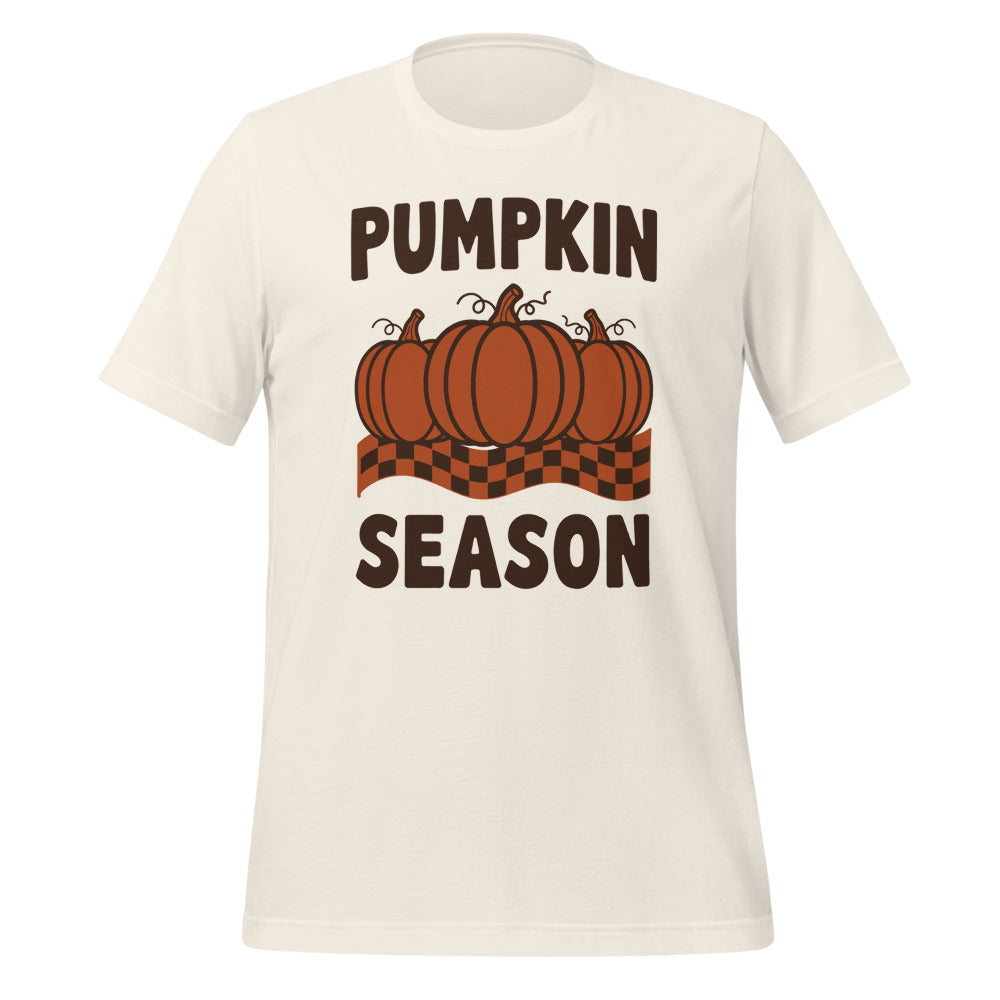 Pumpkin Season retro 70s fall t-shirt — Vintage White, front
