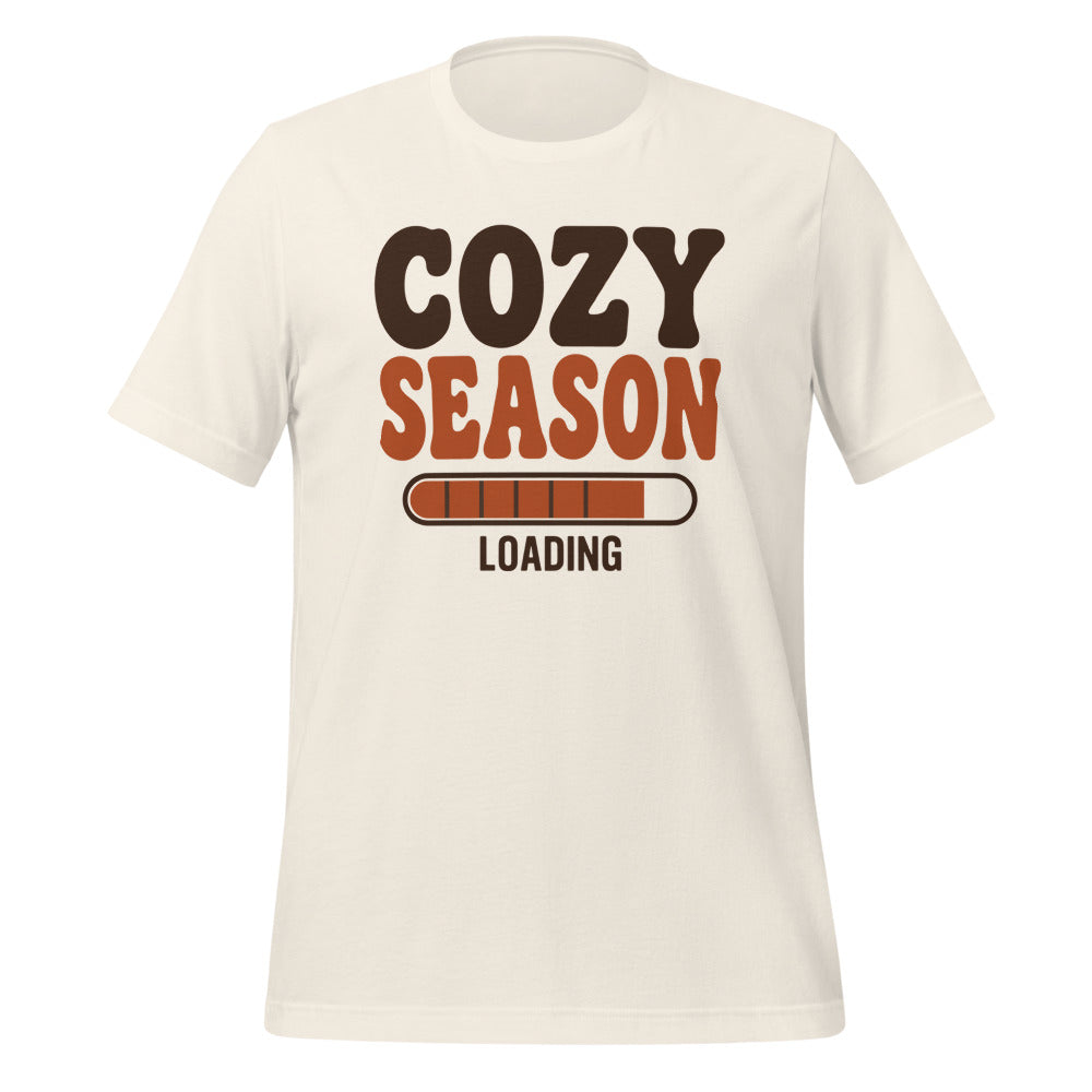 Cozy Season Loading retro 70s fall t-shirt — Vintage White, front