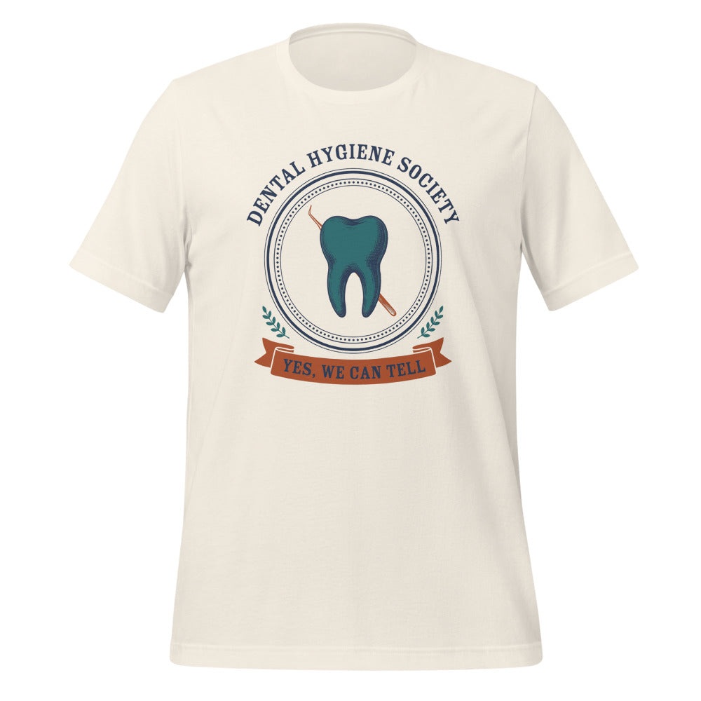Dental Hygiene Society dental hygienist tee — Vintage White, front