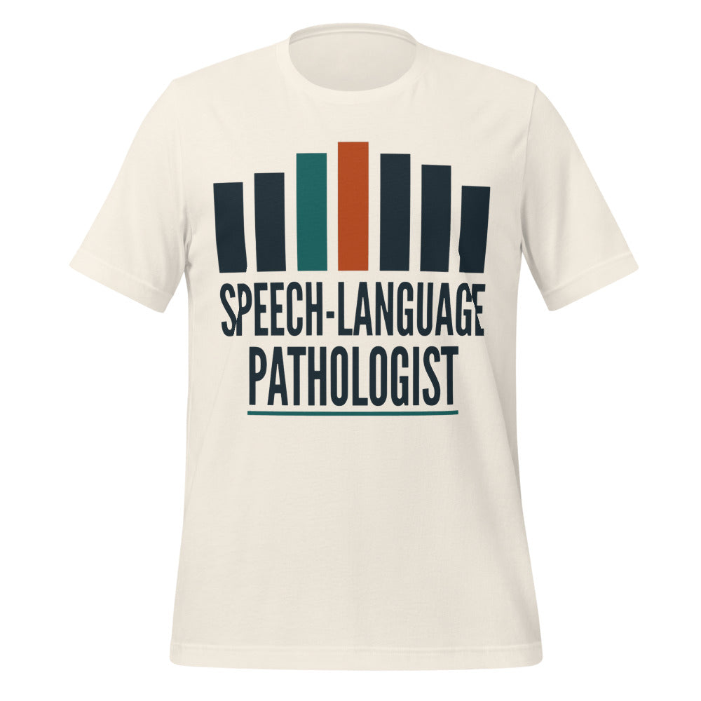 Mid-Century Clinic speech therapy tee — Vintage White, front