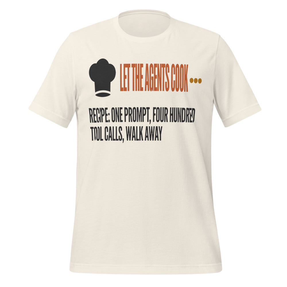Let The Agents Cook tee — Vintage White, front