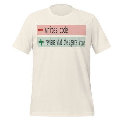 The Diff agentic AI engineer tee — Vintage White, front