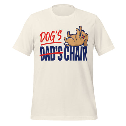 Dog's Chair funny dog dad tee — Vintage White, front