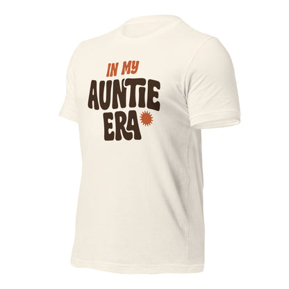In My Auntie Era retro groovy aunt tee — Vintage White, front-right