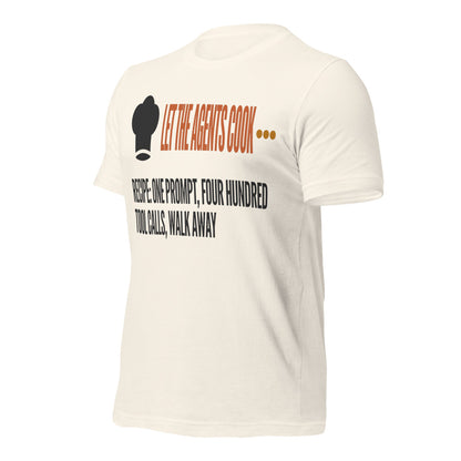 Let The Agents Cook tee — Vintage White, front-right