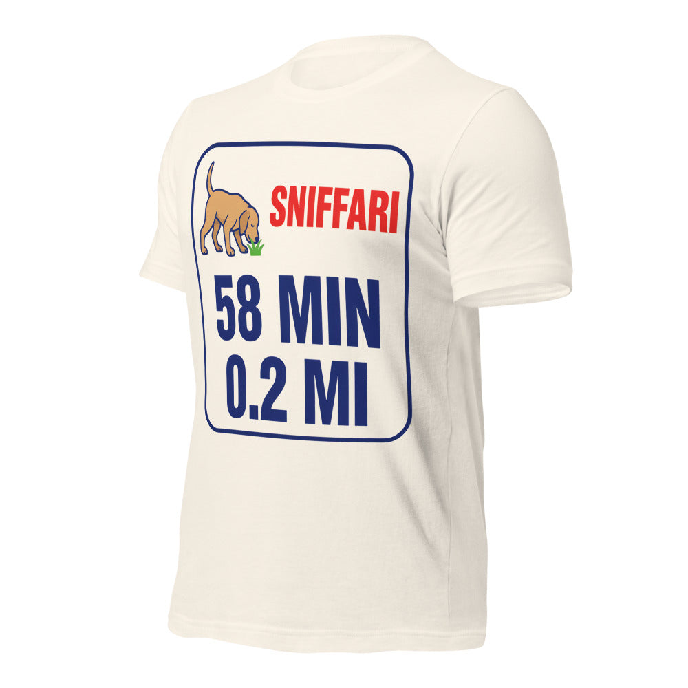 Sniff Walk Recap funny dog dad tee — Vintage White, front-right