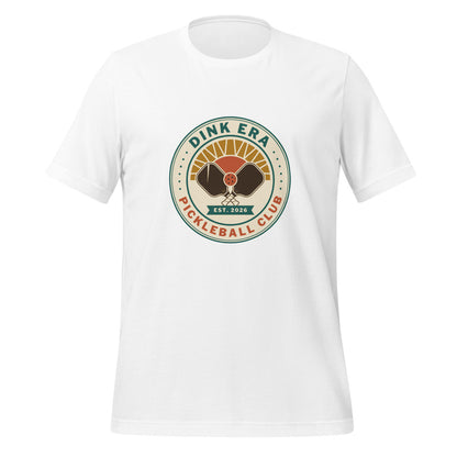 Dink Era Pickleball Club retro tee — White, front