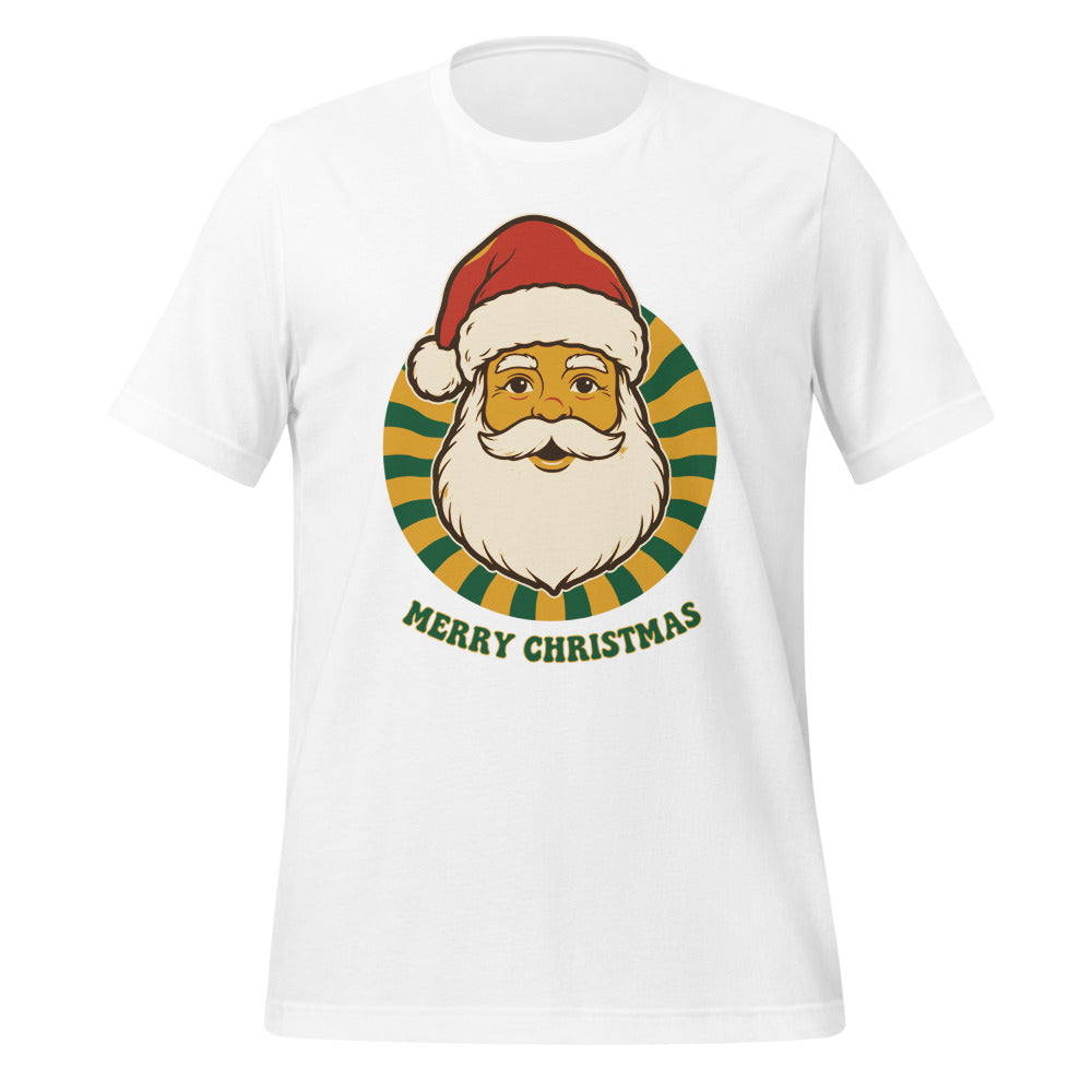 Groovy Santa retro Christmas tee — White, front