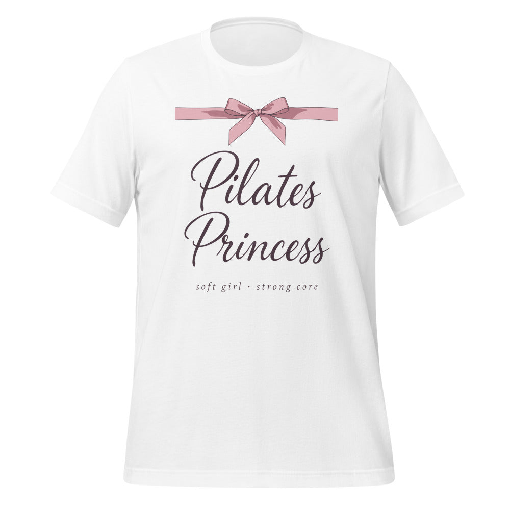 Pilates Princess coquette bow tee — White, front