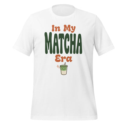 In My Matcha Era retro matcha tee — White, front