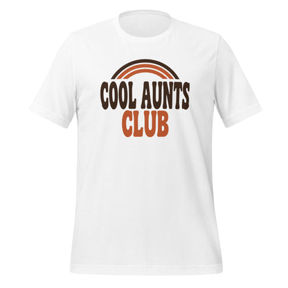Cool Aunts Club retro groovy aunt tee — White, front