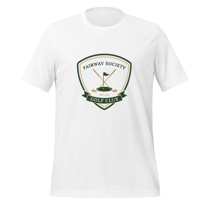 Fairway Society vintage golf club crest tee — White, front