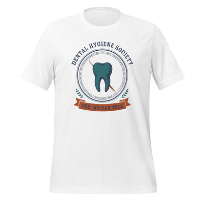Dental Hygiene Society dental hygienist tee — White, front