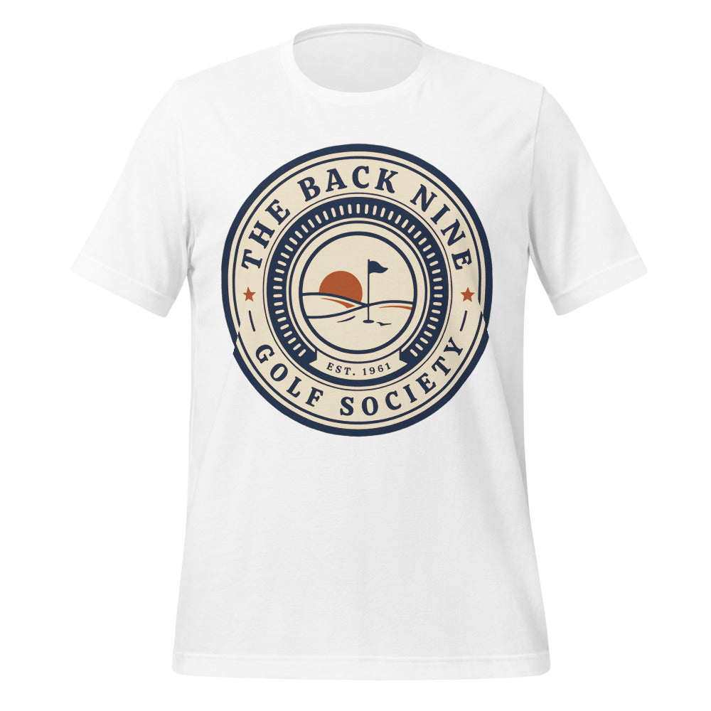 The Back Nine vintage golf roundel tee — White, front