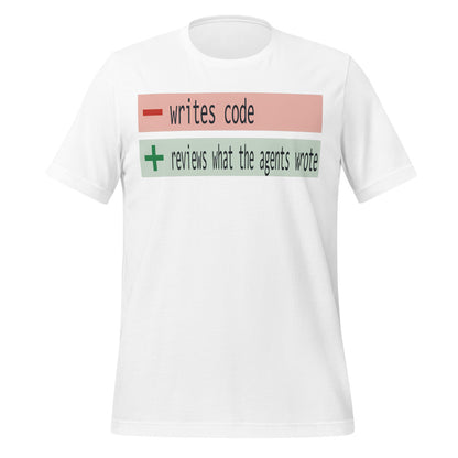 The Diff agentic AI engineer tee — White, front