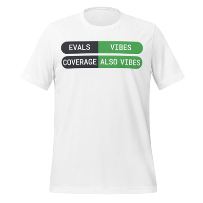 Eval Suite Vibes agentic AI engineer tee — White, front