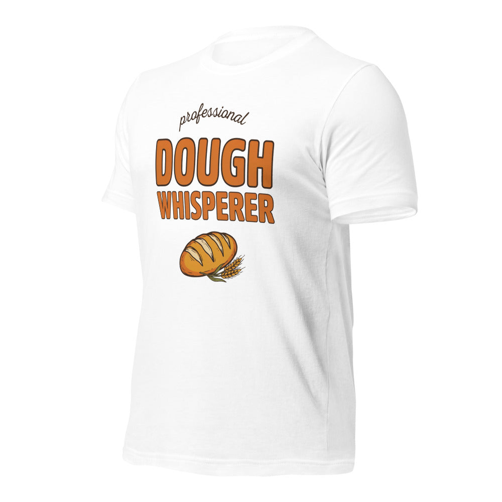 Professional Dough Whisperer funny baker tee — White, front-right