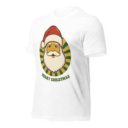 Groovy Santa retro Christmas tee — White, front-right
