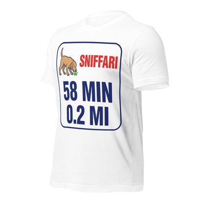 Sniff Walk Recap funny dog dad tee — White, front-right