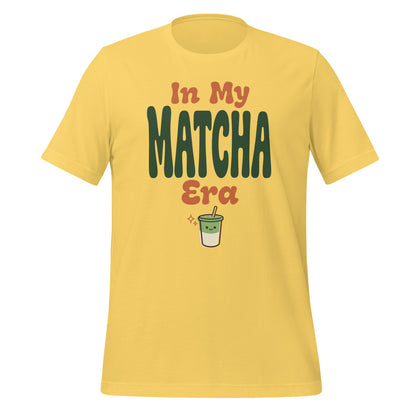 In My Matcha Era retro matcha tee — Yellow, front