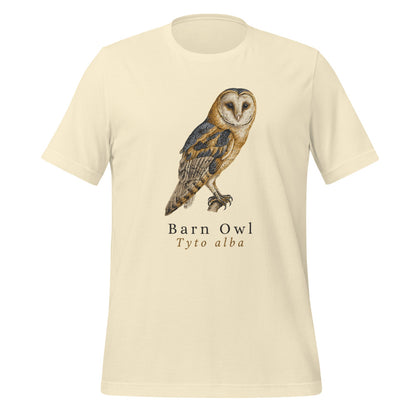 Barn Owl vintage field-guide tee — Natural, front