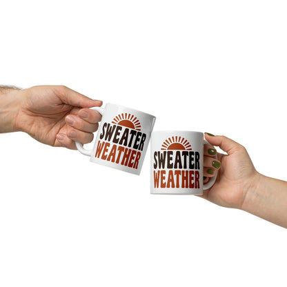 Sweater Weather print — 11 oz, front