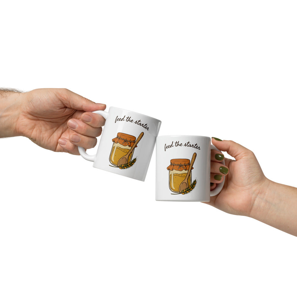 Feed The Starter print — 11 oz, front