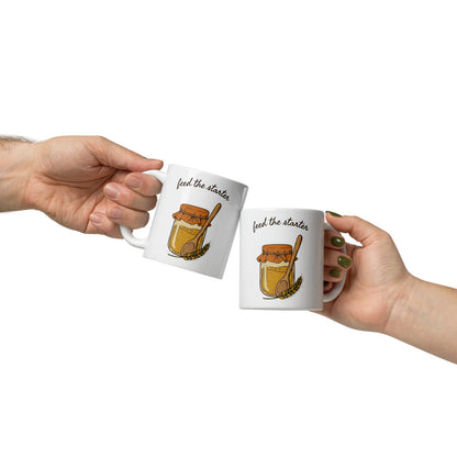 Feed The Starter print — 11 oz, front