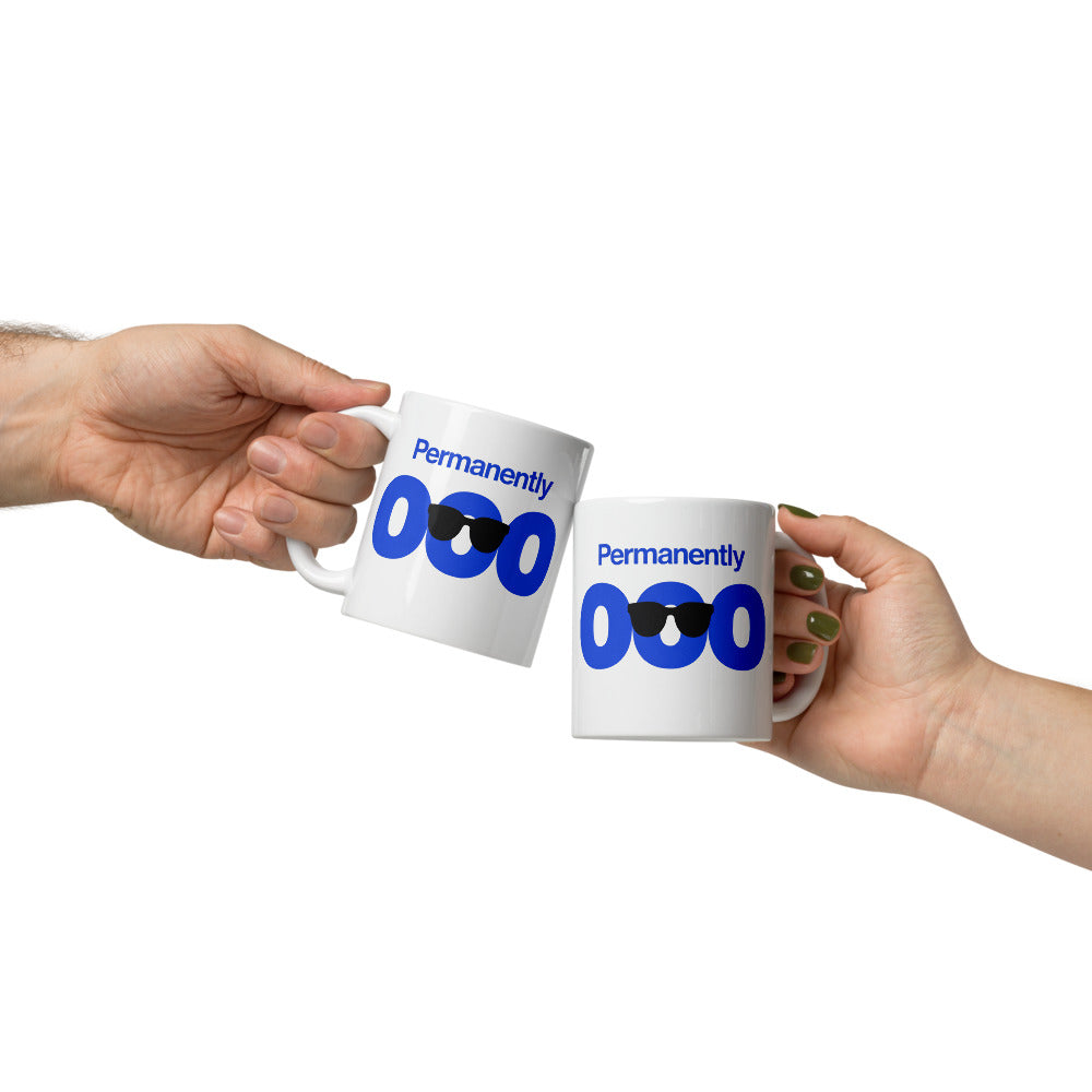 Permanently OOO out of office coffee mug — 11 oz, front