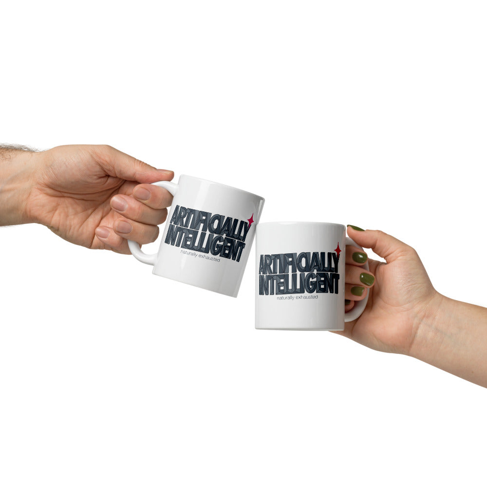 Artificially Intelligent funny AI mug — 11 oz, front