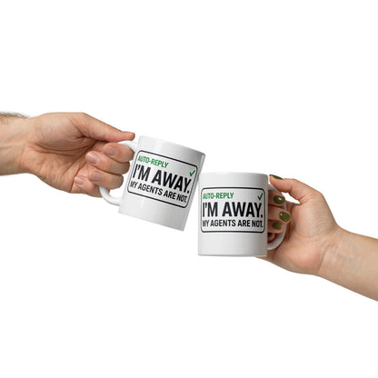 Auto-Reply agentic AI engineer mug — 11 oz, front
