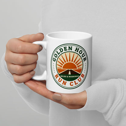 Golden Hour Run Club print — 11 oz
