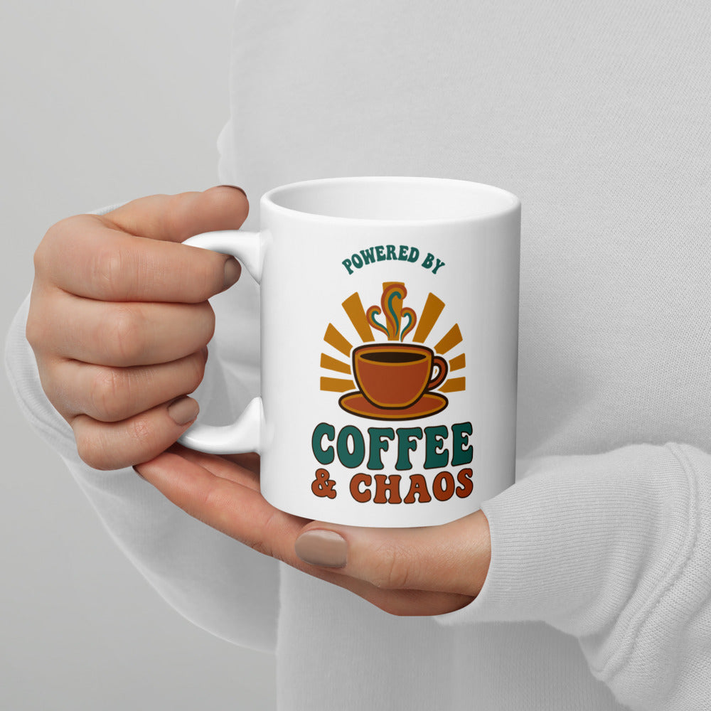 Powered By Coffee & Chaos print — 11 oz