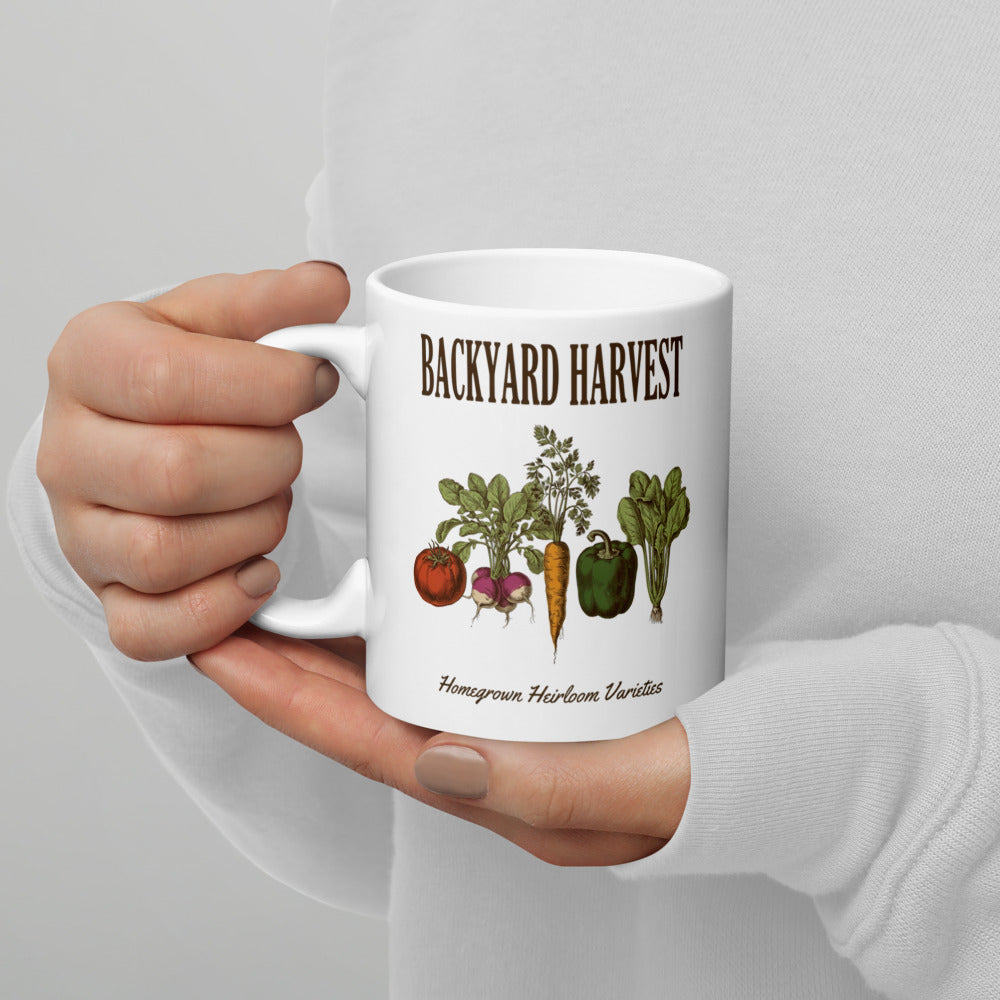 Backyard Harvest Heirloom Varieties print — 11 oz