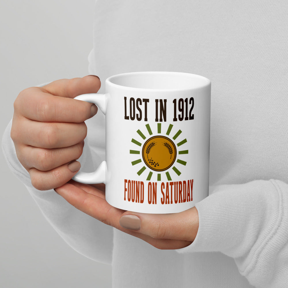 Lost in 1912 Found on Saturday retro metal detecting mug — 11 oz