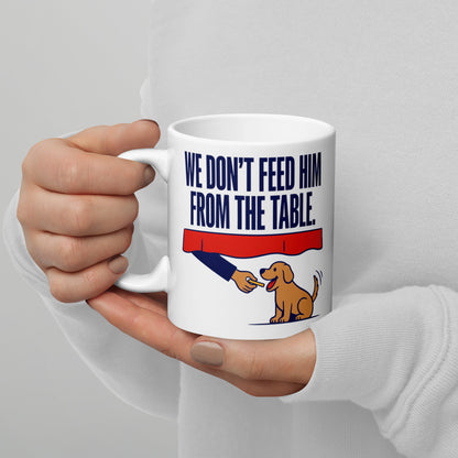 From The Table funny dog dad mug — 11 oz, handle on the left