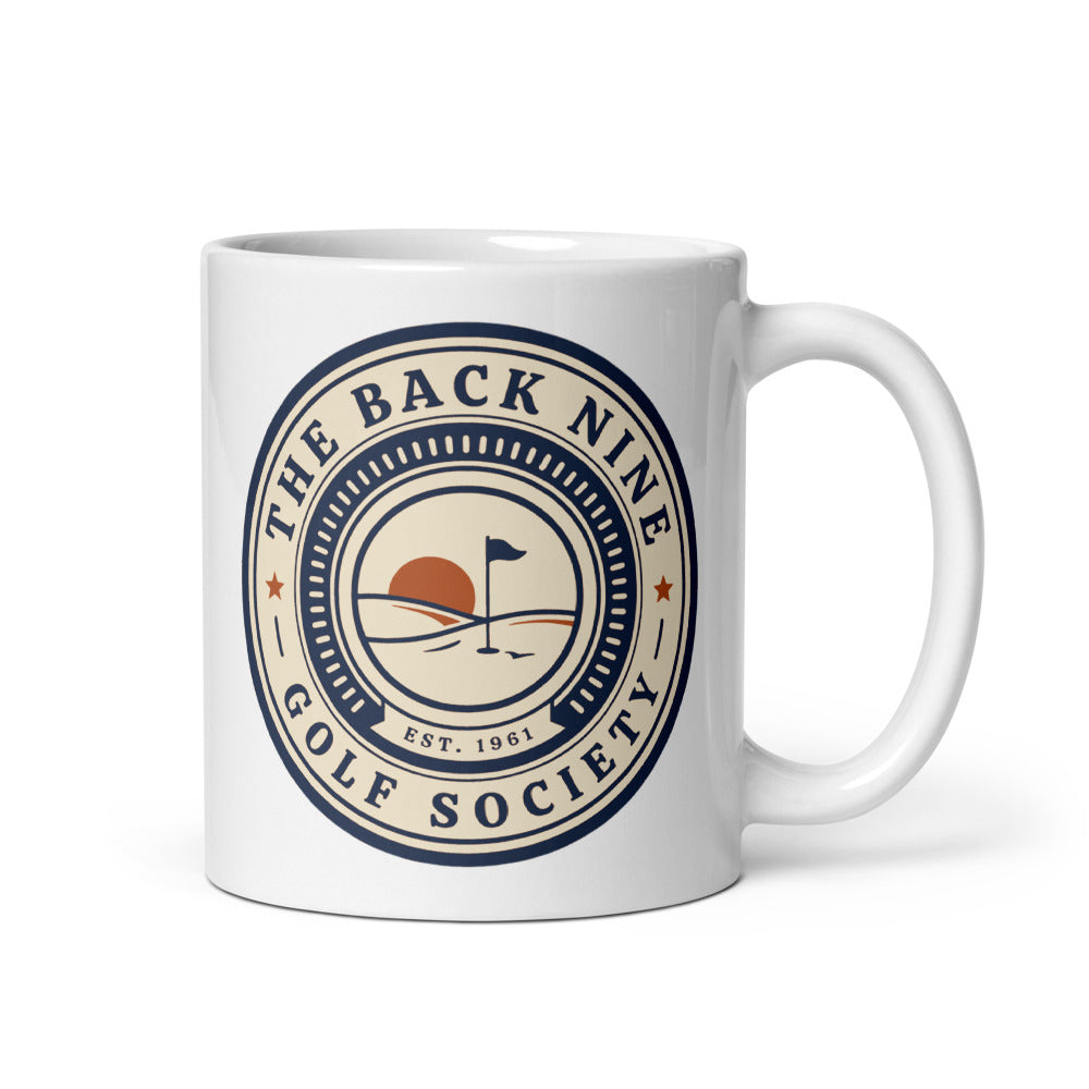 The Back Nine Roundel print — 11 oz, handle on the right