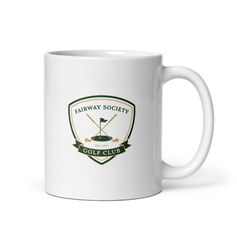 Fairway Society Crest print — 11 oz, handle on the right