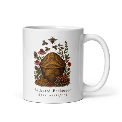 Backyard Beekeeper Field Plate print — 11 oz, handle on the right