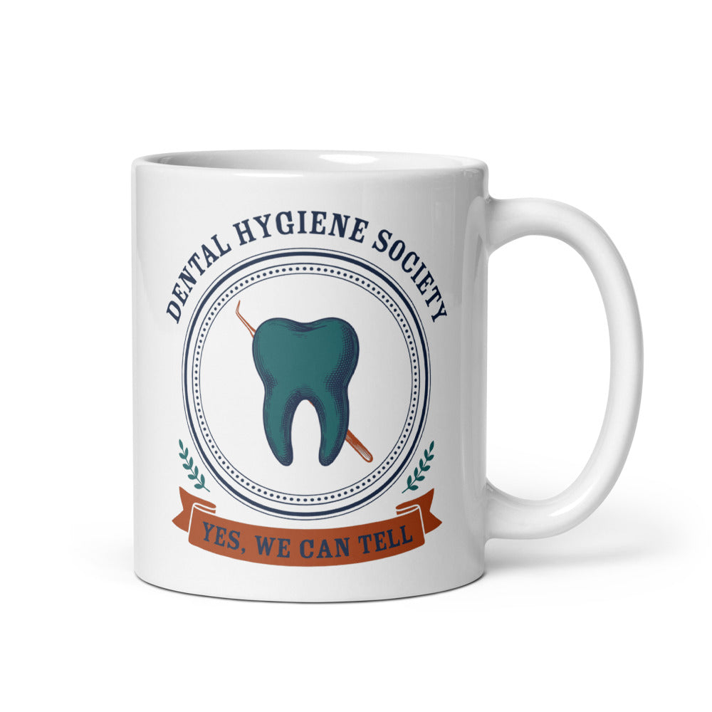Yes, We Can Tell print — 11 oz, handle on the right