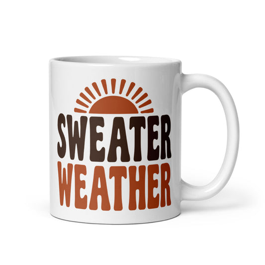 Sweater Weather print — 11 oz, handle on the right