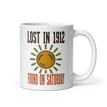 Lost in 1912 Found on Saturday retro metal detecting mug — 11 oz, handle on the right