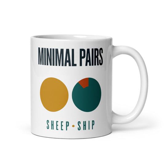 Minimal Pairs print — 11 oz, handle on the right