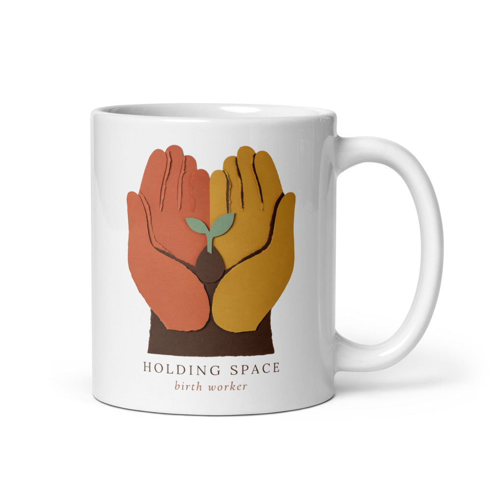 Holding Space print — 11 oz, handle on the right